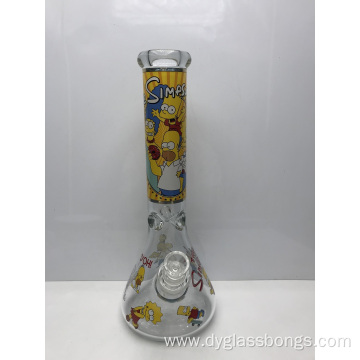 7mm Glass Beaker Bongs with Simpsons Cartoon Characters